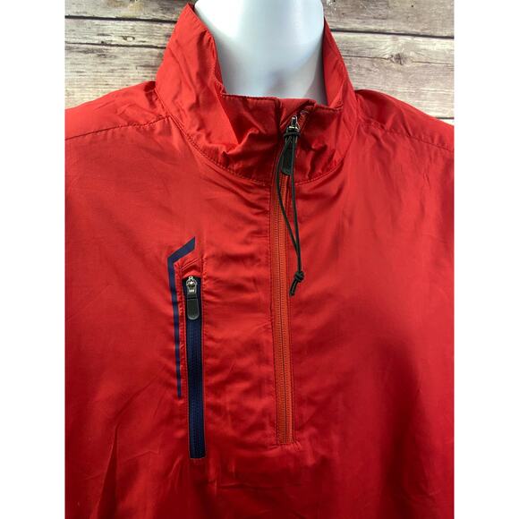 Mens Bobby Jones X-H20 Performance Quarter Zip Red Pullover Shirt Size XL - Picture 11 of 11